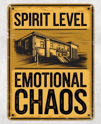 Spirit Level - Divertido cartel metálico con forma de